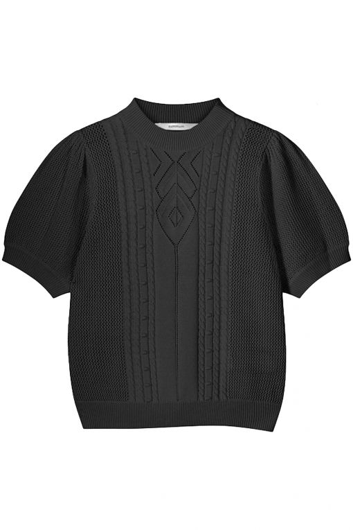 Summum 7s5766-7892 Short Sleeve Ajour Sweater Vis